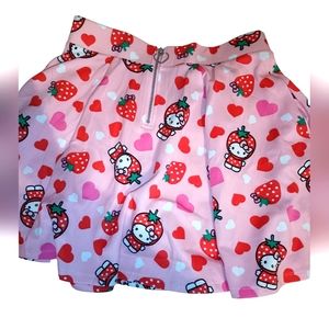 Hello kitty sanrio heart strawberry skirt Valentine's